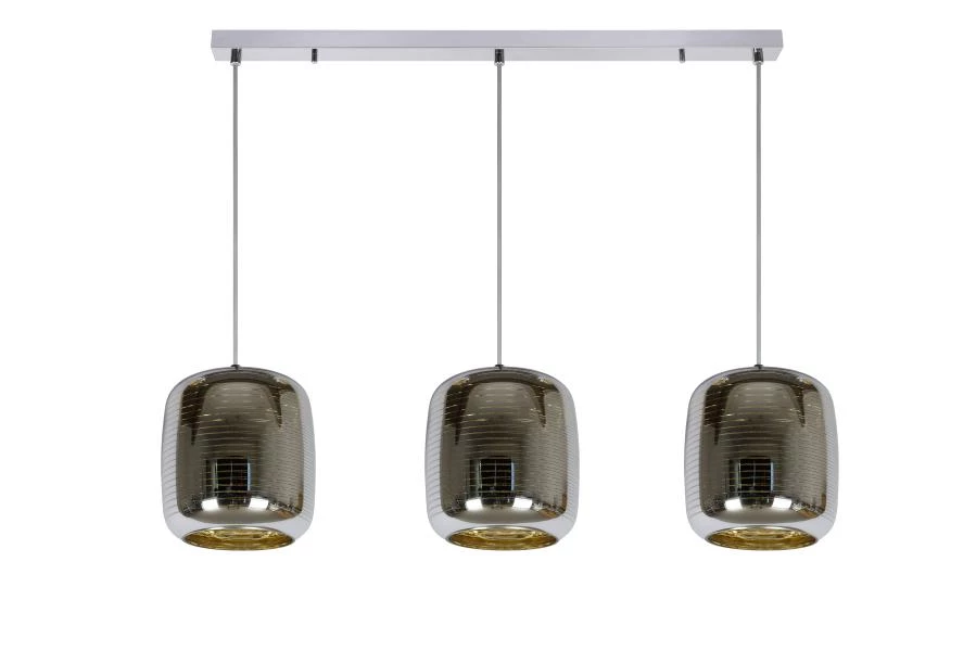 Lucide ERYN - Pendant light - 3xE27 - Chrome - off